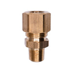 1/8" Brass Male Compression To Pipe Adapter Tube Pipe, 3/8"