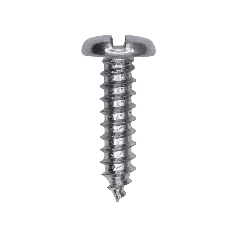 #10x3/4" Slotted Pan Head Tapping Screw, Type A/AB, Zinc Chromate