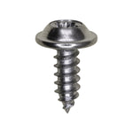 M4.2-1.41x12mm Phillips Pozi Truss Head Type 1A Drive Washer Tapping Screw, Type A/AB, 10mm Washer, Chome