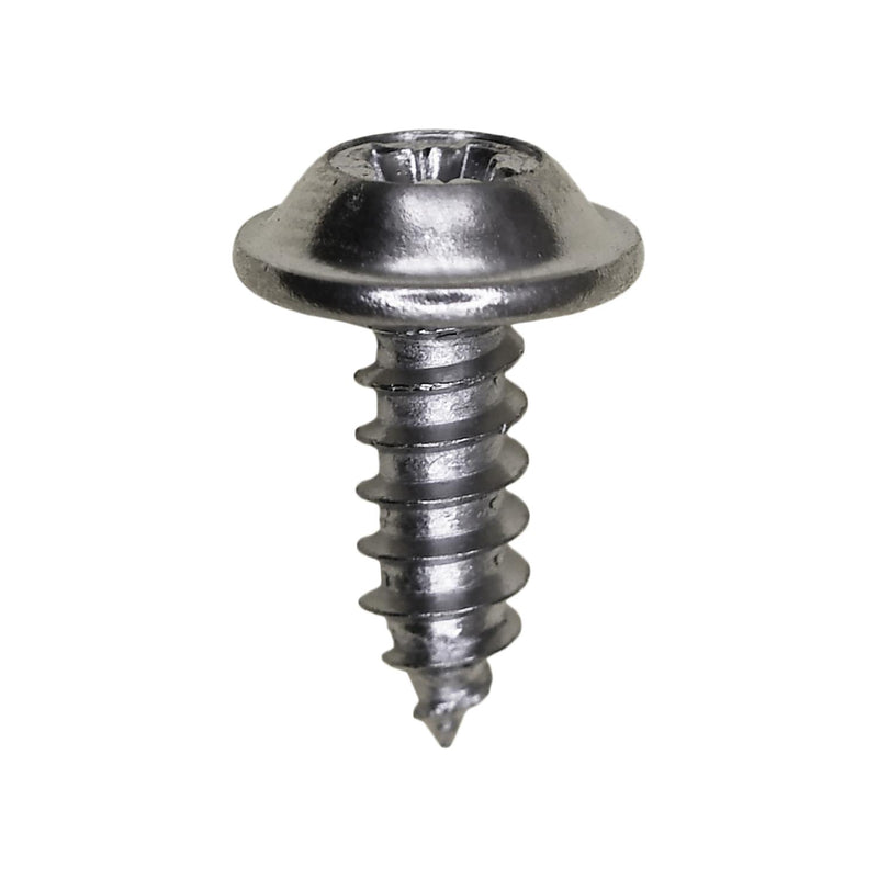 M4.2-1.41x12mm Phillips Pozi Truss Head Type 1A Drive Washer Tapping Screw, Type A/AB, 10mm Washer, Chome