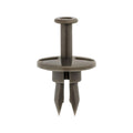 1/2"x7/8" Brown Push-Type Retainer with Open End, 1" Head