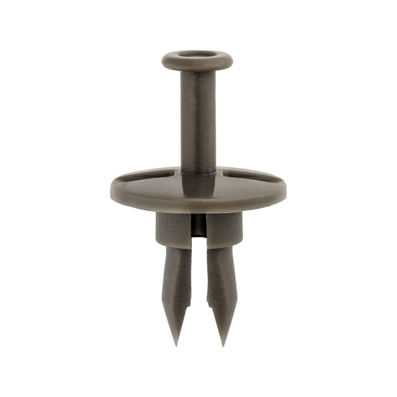1/2"x7/8" Brown Push-Type Retainer with Open End, 1" Head