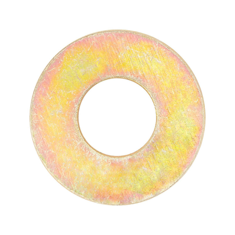 5/16" USS High Strength Washer, 3/8" ID, 7/8" OD, Yellow Zinc Dichromate