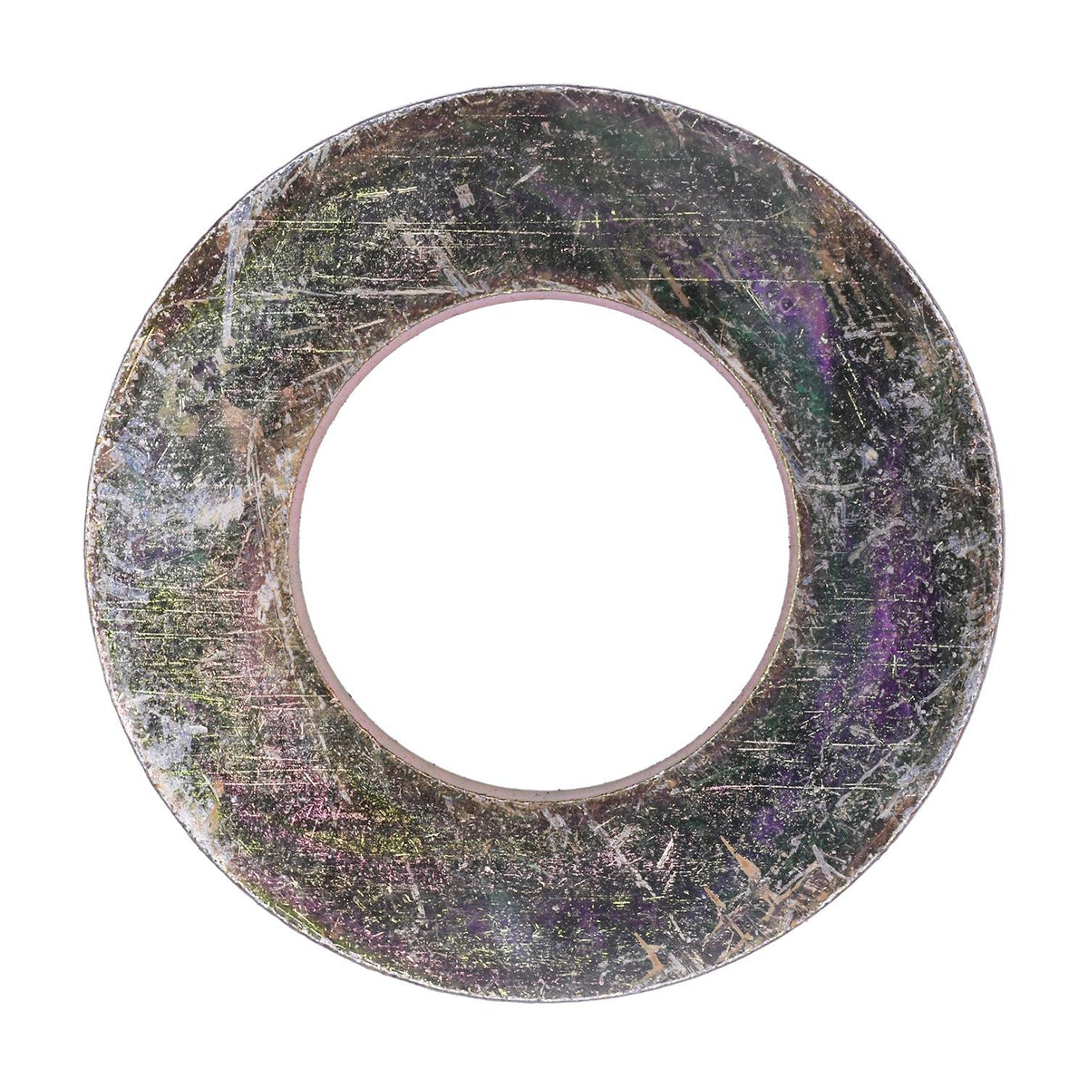 1" Sae High Strength Washer, 1-1/8" ID, 2" OD, Yellow Zinc Dichromate