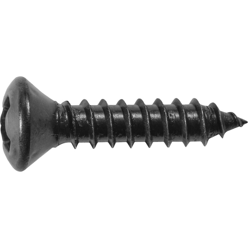#6x1/2" Phillips Oval Head Tapping Screw Oxide, Type A/AB, Black Oxide