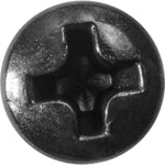 #6x1/2" Phillips Oval Head Tapping Screw Oxide, Type A/AB, Black Oxide