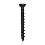 #6x1" Phillips Oval Head Tapping Screw Oxide, Type A/AB, Black Oxide