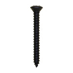 #4x1" Phillips Oval Head Tapping Screw Oxide, Type A/AB, Black Oxide