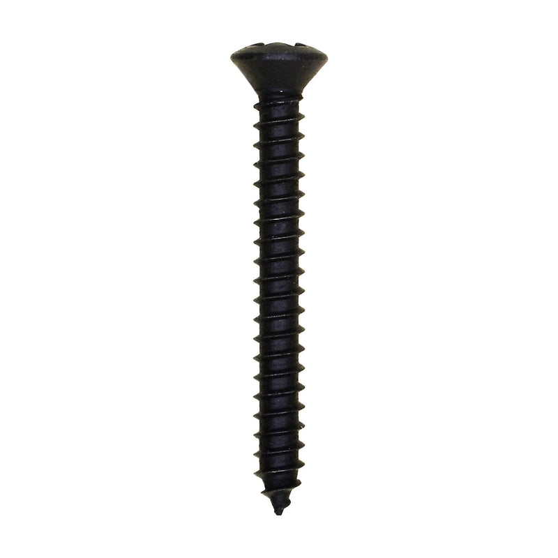#4x1" Phillips Oval Head Tapping Screw Oxide, Type A/AB, Black Oxide