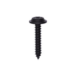 #6x3/4" Phillips Truss Head Flat Washer Tapping Screw, Type A/AB, Black Oxide