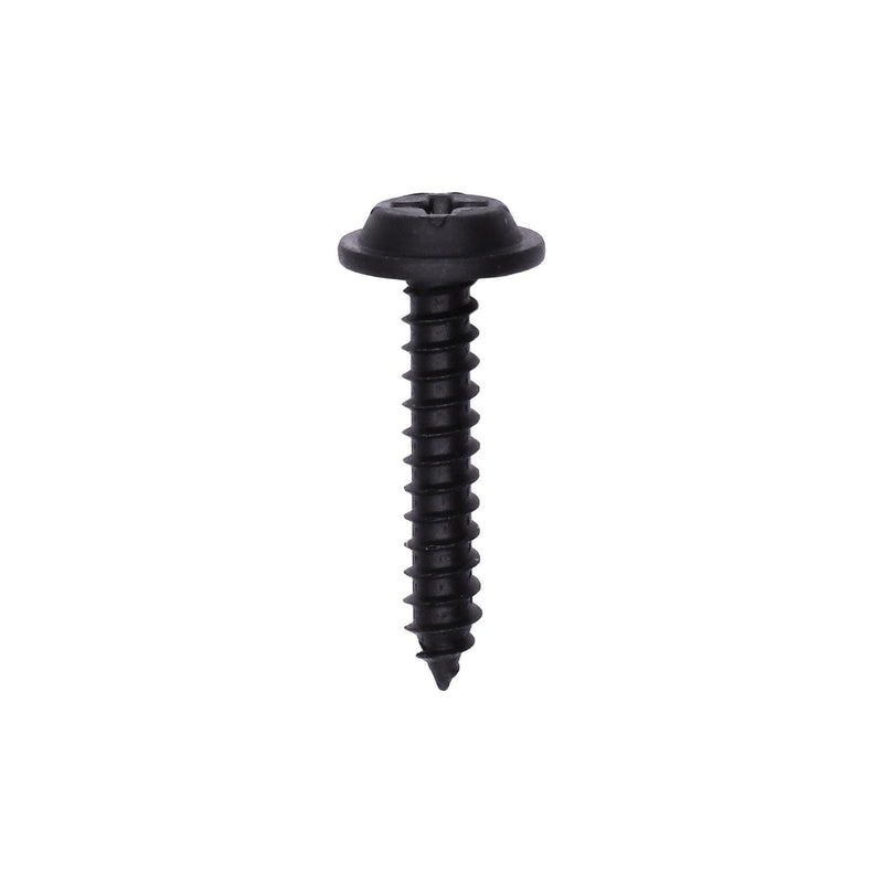 #6x3/4" Phillips Truss Head Flat Washer Tapping Screw, Type A/AB, Black Oxide