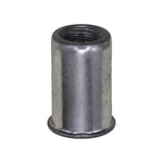 #10-32 Thin Sheet Nutsert Sae, 0.20"- 0.130" Grip, Zinc, 0.280" Barrel Diam, 9/32" Drill Size, Steel