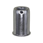M6-1.0 Metric Thin Sheet Nutsert, 0.762mm - 4.19mm Grip, Zinc, 9.50mm Max., 3/8" Drill Size, Steel