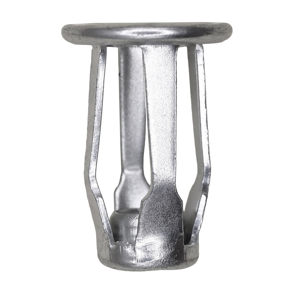 1/4"-20 Expansion Nuts, 0.197" - 0.394" Grip, 0.630" Head, Zinc, 0.472" Hole Diam, 0.492" Diameter, 1010 Steel