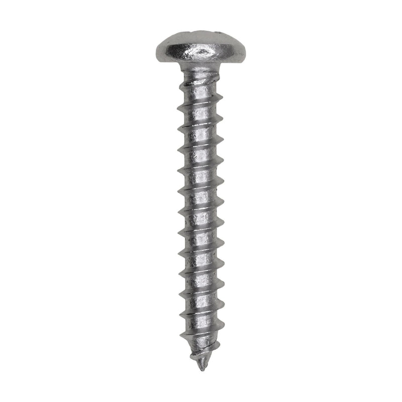 #10x1-1/4" Phillips Pan Head Tapping Screw, Type A/AB