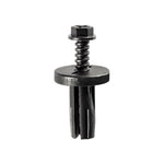 5/16"x23/64" Black Screw-Type Retainer with Open End, 43/64" Head