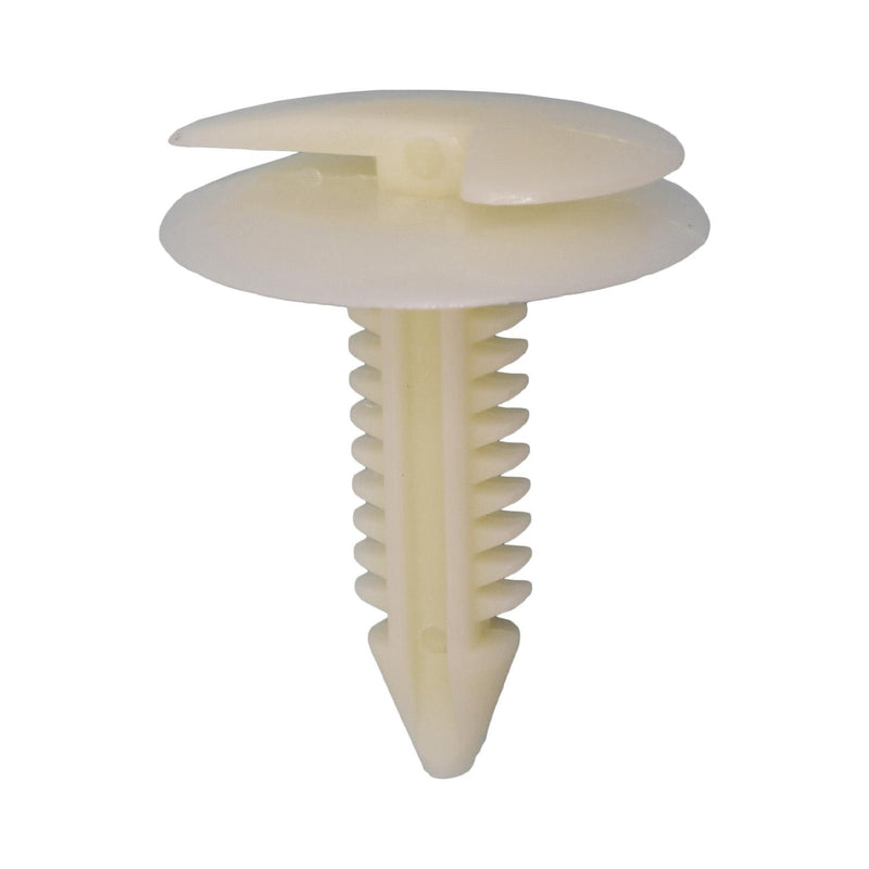 5/16"x1-1/8" White Nylon Double Head Trim Panel Christmas Tree Retainer, 15/16" Head