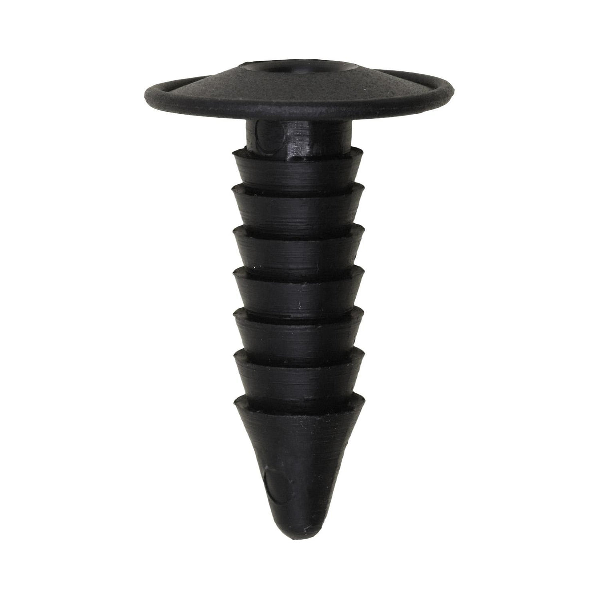 7/16"x1-7/16" Black Nylon Single Head Firewall Insulation Christmas Tree Retainer, 1" Head