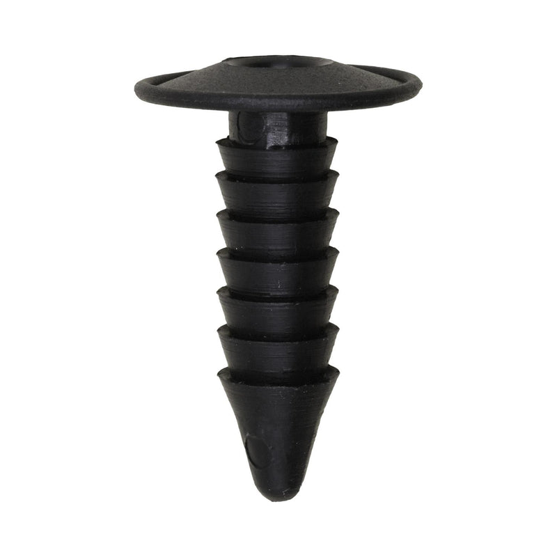 7/16"x1-7/16" Black Nylon Single Head Firewall Insulation Christmas Tree Retainer, 1" Head