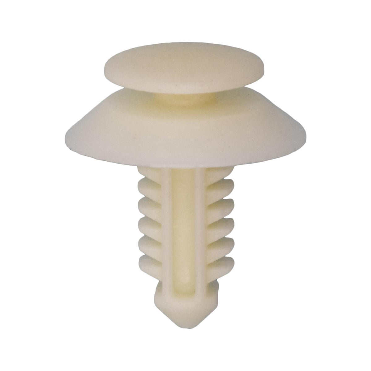5/16"x5/8" White Nylon Double Head Door Trim Panel Christmas Tree Retainer, 3/4" Head