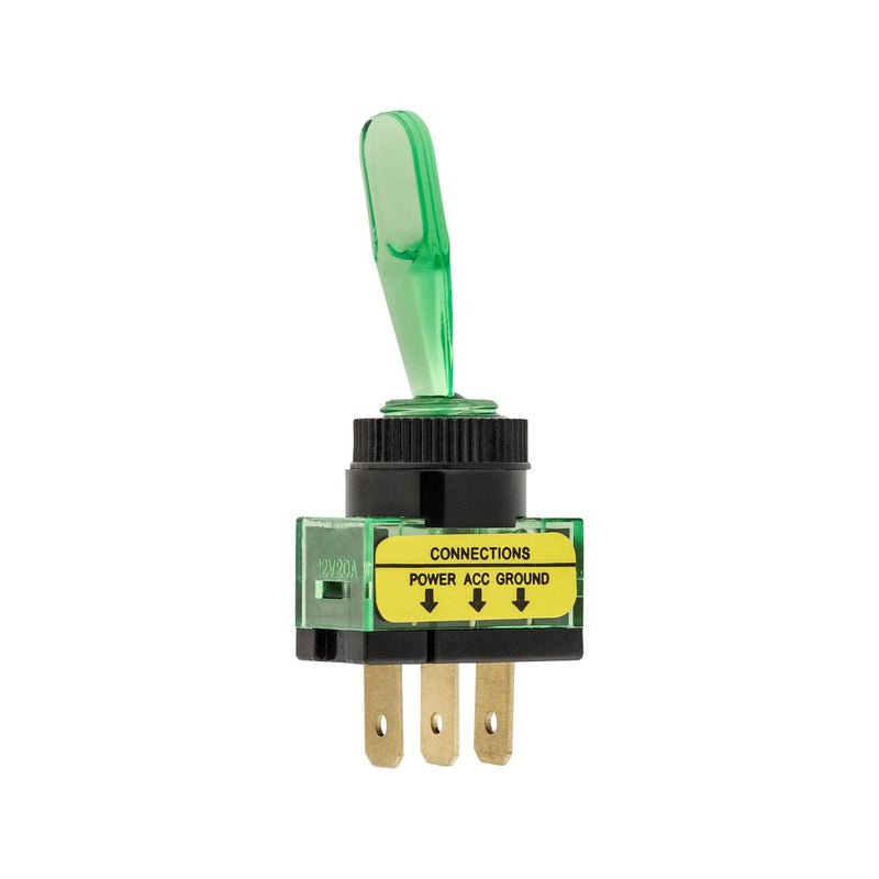Illuminated Toggle Switch-Green