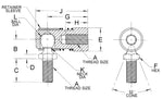 3/8"-24 Quick Disconnect Ball Joint Assembly, Yellow Zinc Dichromate