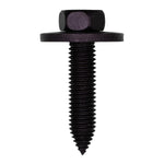 M10-1.5x45mm Hex Head SEMS Metric Indented Washer Screw, Type CA, 30mm Washer, Phosphate