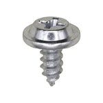 #8x3/8" Phillips Truss Head Flat Washer Tapping Screw, Type A/AB, 13/32" Washer, Zinc