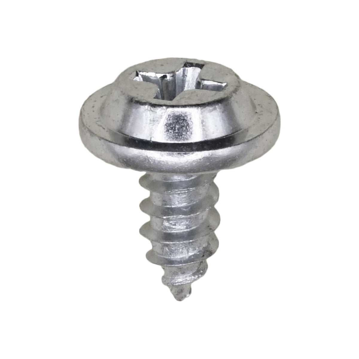 #8x3/8" Phillips Truss Head Flat Washer Tapping Screw, Type A/AB, 13/32" Washer, Zinc