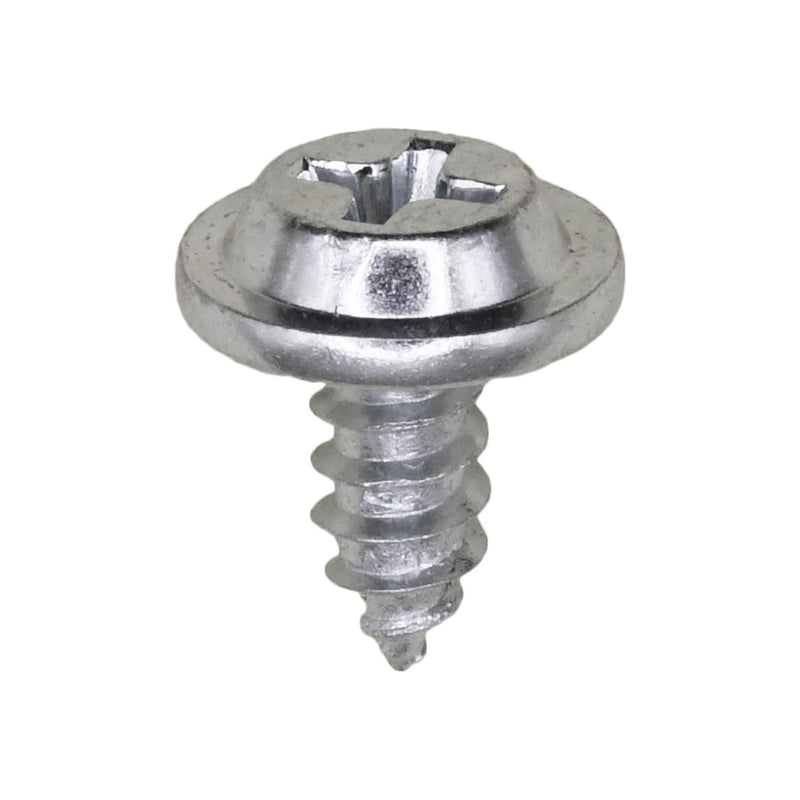 #8x3/8" Phillips Truss Head Flat Washer Tapping Screw, Type A/AB, 13/32" Washer, Zinc