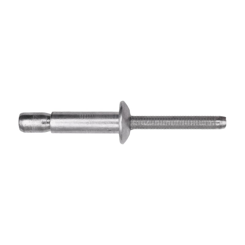 0.261" - 0.272" Monobolt ProtruDINg Head Aluminum, 0.350"- 0.625" Grip, 1/4", 0.100" Flange Thick, 0.515" Flange Diam