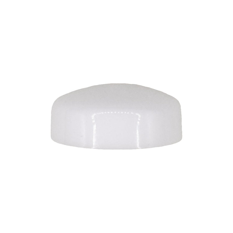 #10 White Polypropylene Pop-On Screw Cover