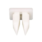8mmx9mm White Nylon Nut, #10, Natural