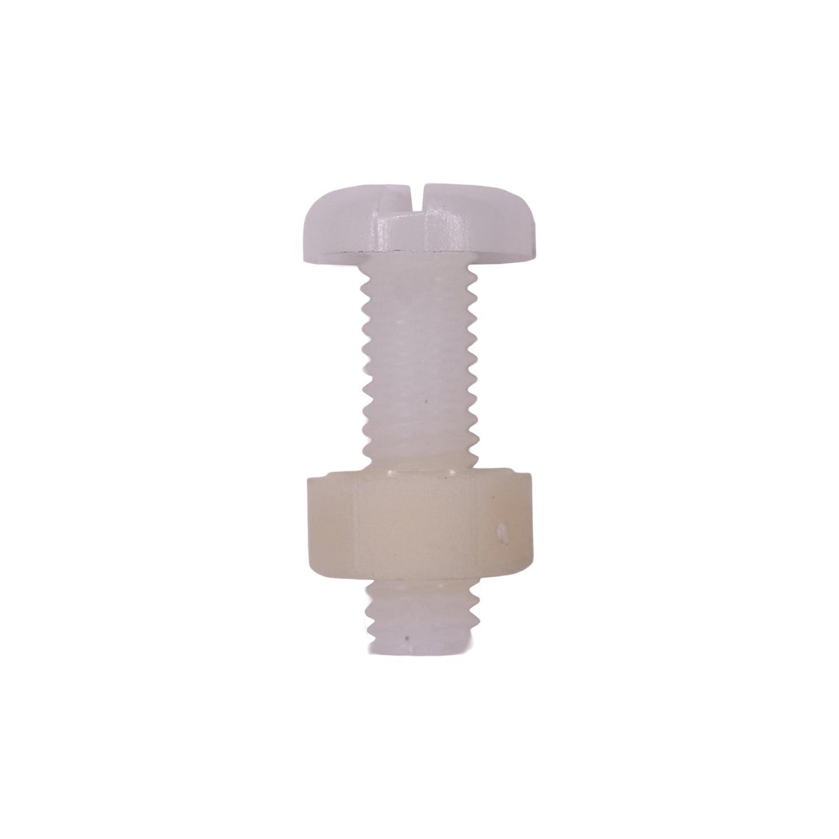 M6-1.0x20mm Slotted Pan Head License Plate Screw And Nut, Nylon