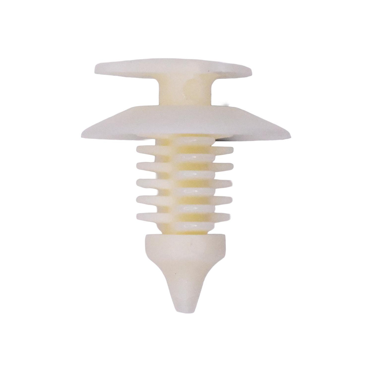 9mmx18mm White Nylon Double Head Door Trim Panel Christmas Tree Retainer, 19mm Head