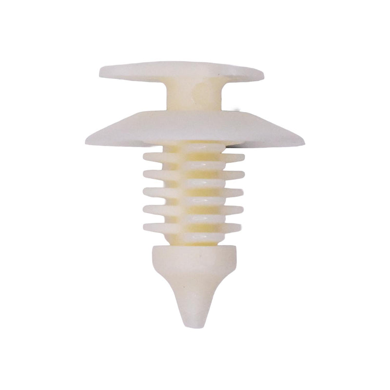 9mmx18mm White Nylon Double Head Door Trim Panel Christmas Tree Retainer, 19mm Head
