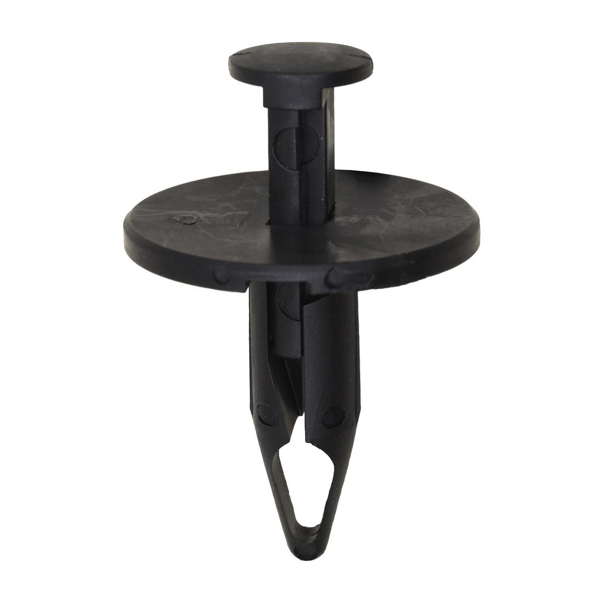 5/16"x7/8" Black Push-Type Retainer with Closed End, 1" Head, Push-Type with Closed End