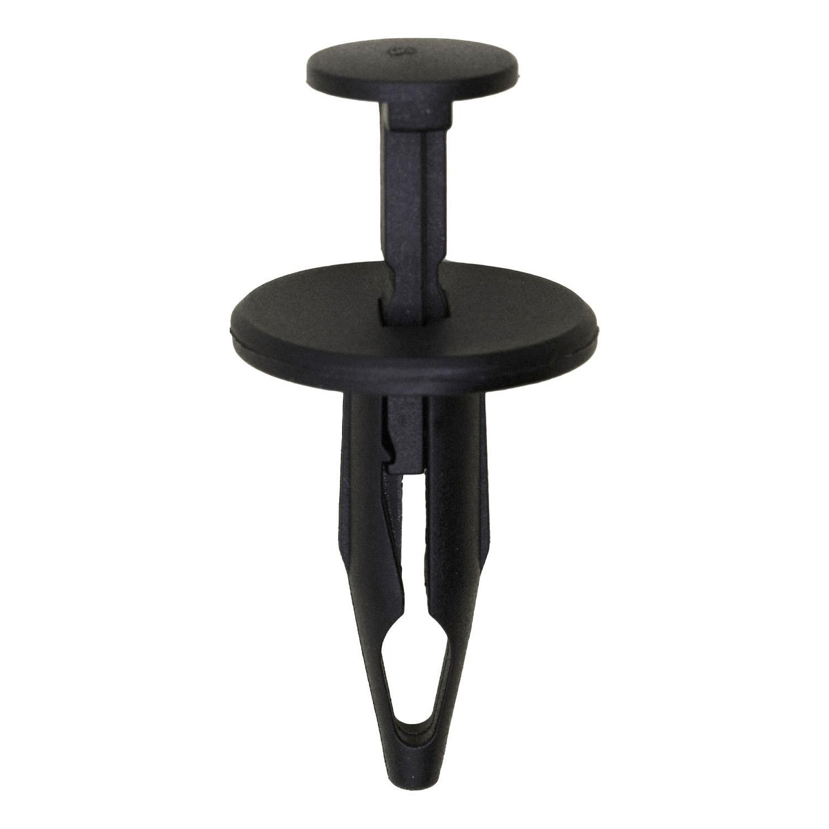 9/32"x7/8" Black Push-Type Retainer with Closed End, 11/16" Head