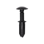 7/32"x1/2" Black Push-Type Body Side Molding Retainer with Closed End, 3/8" Head
