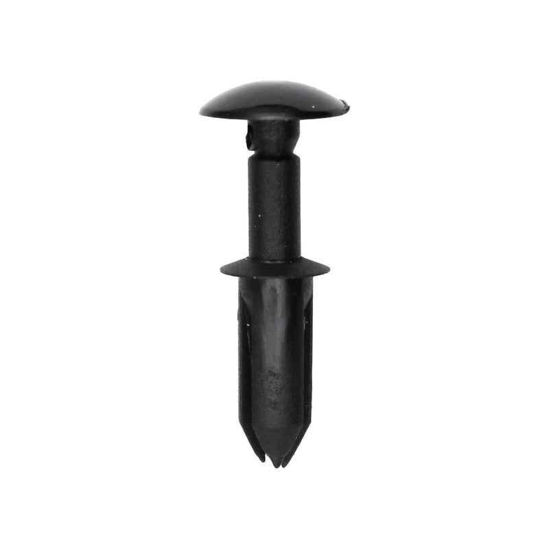 7/32"x1/2" Black Push-Type Body Side Molding Retainer with Closed End, 3/8" Head