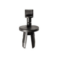 5/16"x19/32" Black Push-Type Retainer with Open End, 21/32" Head