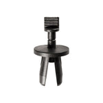 5/16"x19/32" Black Push-Type Retainer with Open End, 21/32" Head