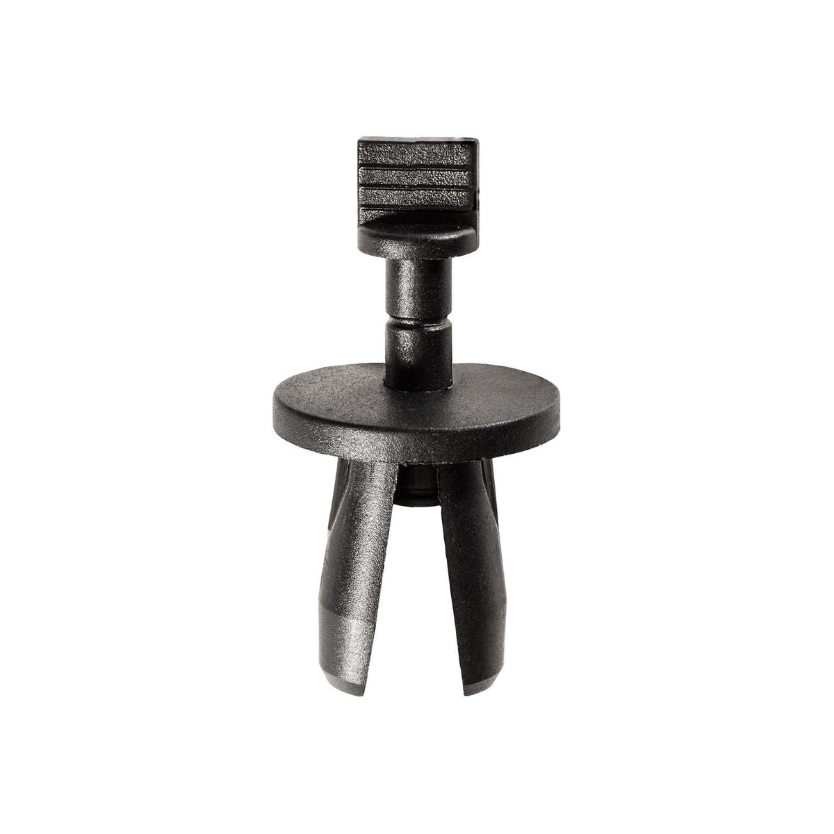 5/16"x19/32" Black Push-Type Retainer with Open End, 21/32" Head
