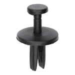1/4"x9/16" Black Push-Type Fender Liner Retainer with Open End, 11/16" Head