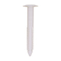 5/16"x2" White Nylon Single Head Hood Seal Christmas Tree Retainer, 19/32" Head