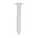 5/16"x2" White Nylon Single Head Hood Seal Christmas Tree Retainer, 19/32" Head