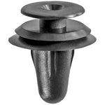 9.5mmx14mm Black Nylon Triple Head Door Trim Panel Christmas Tree Retainer, 18mm Head