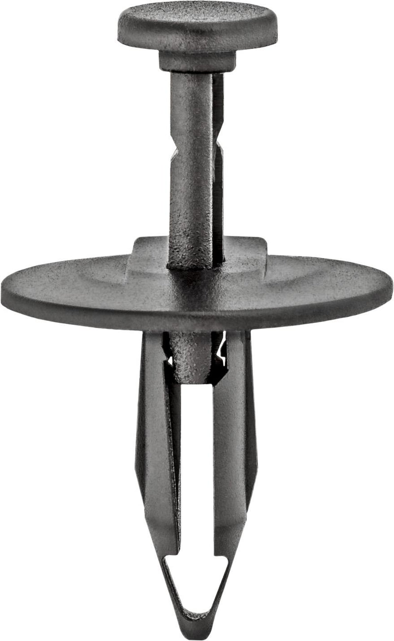 1/4"x7/8" Black Push-Type Body Retainer with Closed End, 1" Head