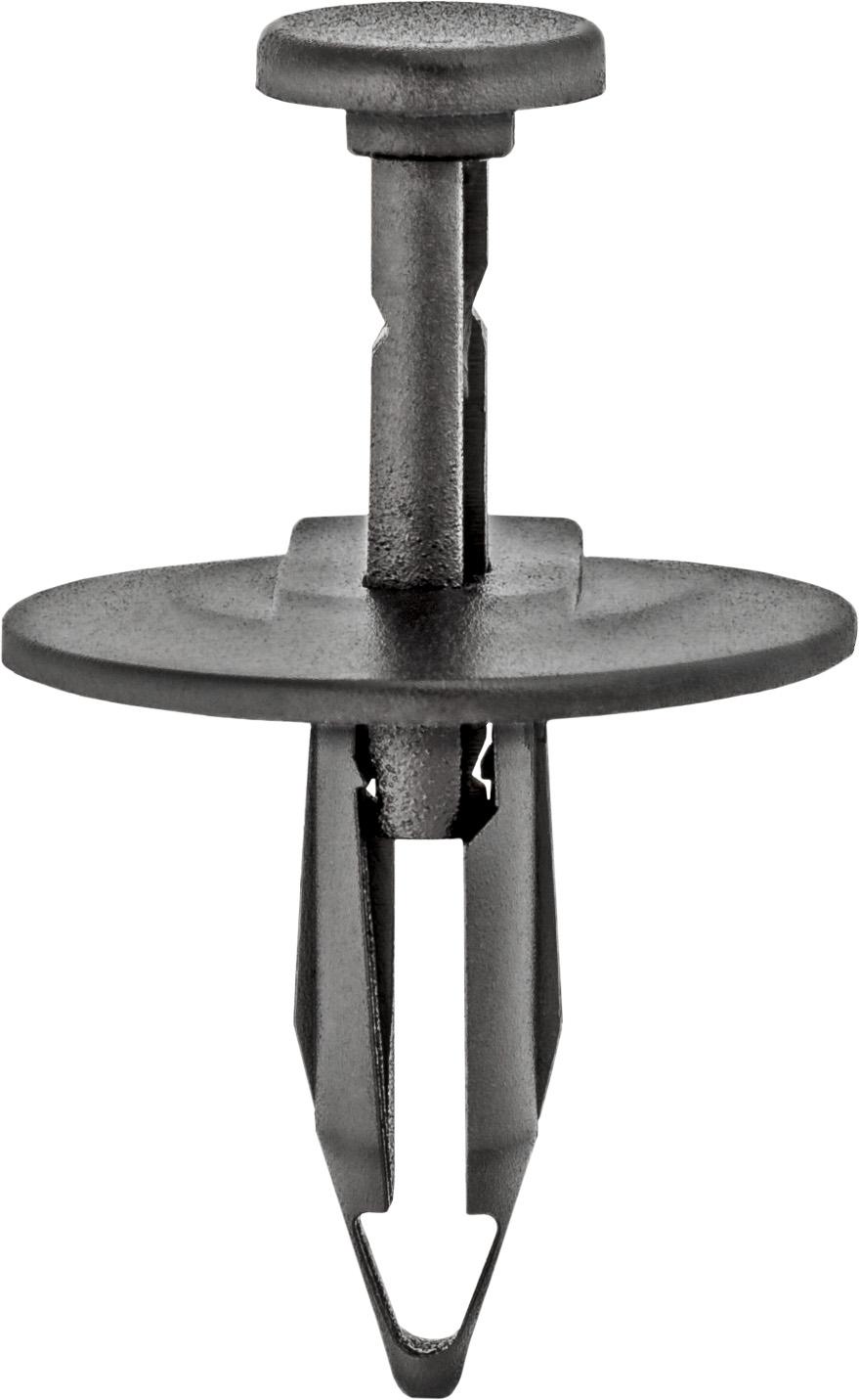 1/4"x7/8" Black Push-Type Body Retainer with Closed End, 1" Head