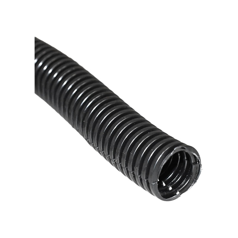 1/2" Black Nylon 6 Split flexible tubing Wire Loom, 11/16" OD, 345 F. (174 C.)